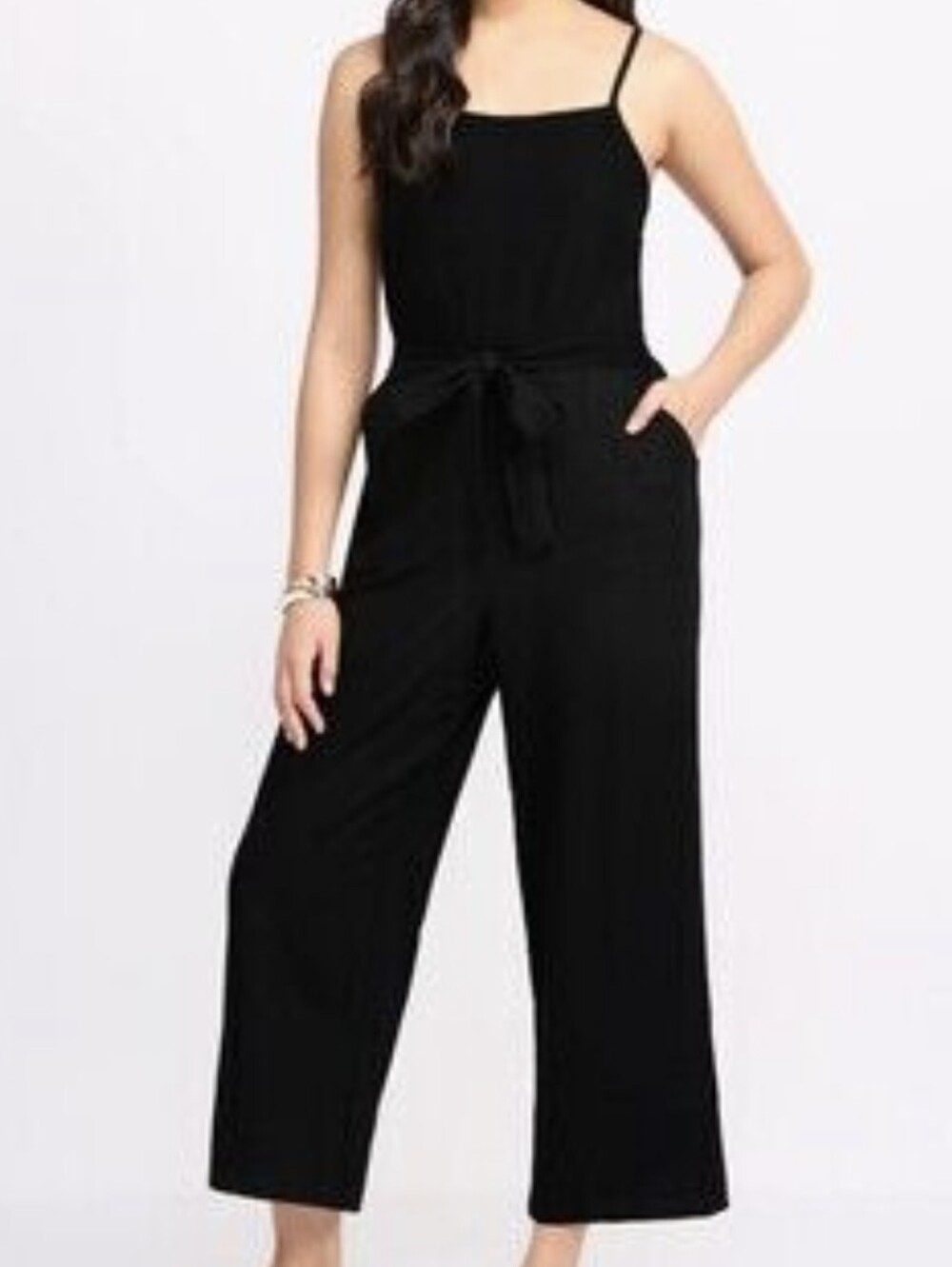 NWOT Market & Spruce Black Sleeveless Wide-Leg Jumpsuit